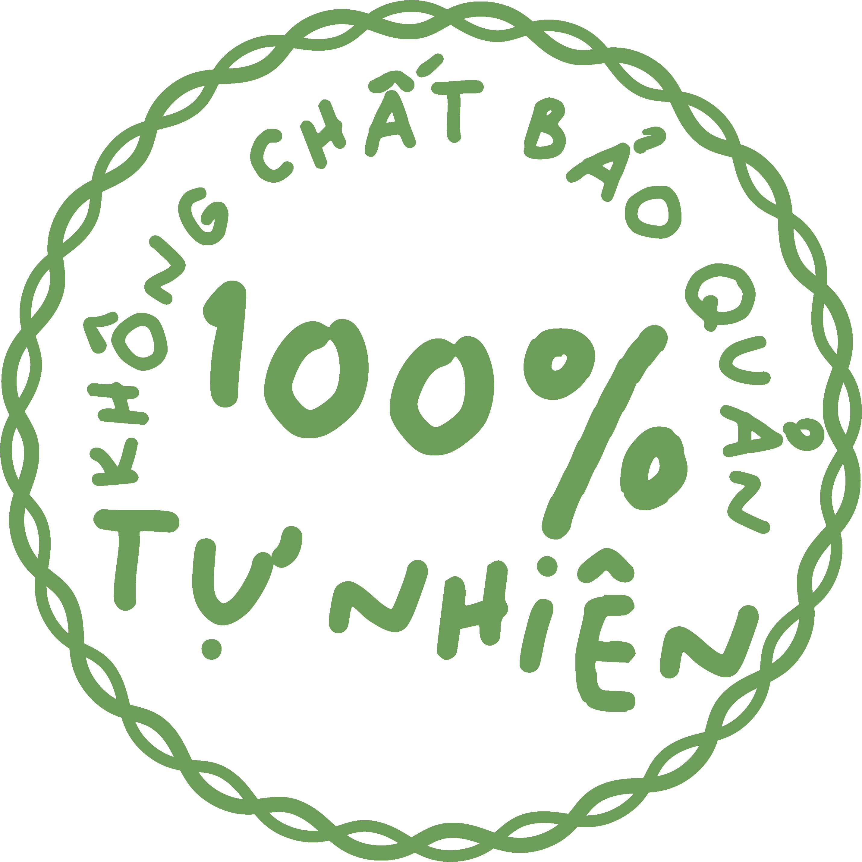Không chất bảo quản 100% tự nhiên